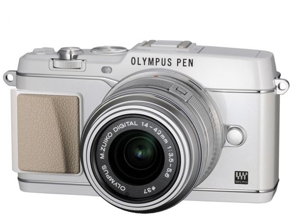 Jual Olympus PEN E-P5 with 14-42mm II R f3.5-5.6 (Silver/White)