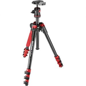 Manfrotto MKBFRA4R-BH BeFree Compact Travel Aluminum Alloy Tripod (Red)